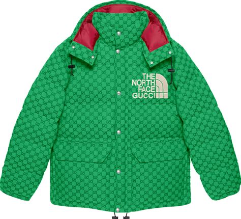 gucci north face green coat|More.